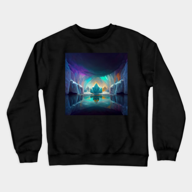 liquid metallic cave Crewneck Sweatshirt by heartyARTworks